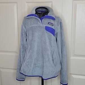 Patagonia Polartec Pullover in Gray and Blue Size Medium